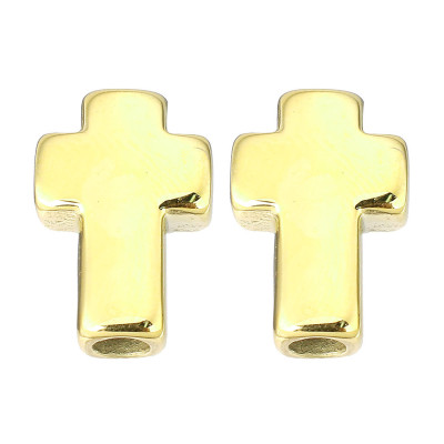 Bead with a small thread cross surgical steel 4 color variants