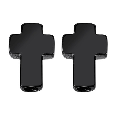 Bead with a small thread cross surgical steel 4 color variants