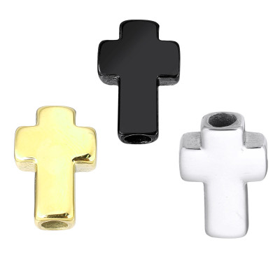 Bead with a small thread cross surgical steel 4 color variants