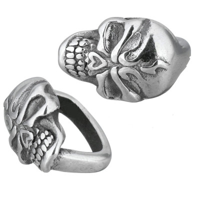 Surgical steel skull shaped bead
