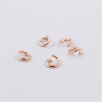 Rose gold 4 x 0.8mm galvanized connecting ring in surgical steel