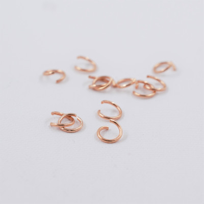 Open ring 4.5 x 0.6 mm Rose gold plated Stainless steel 304
