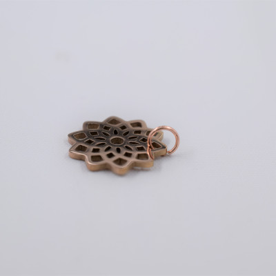 Otevřený spojovací kroužek  6 x 1mm ROSE GOLD z chirurgické oceli