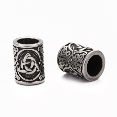 Bead tube with surgical steel symbols