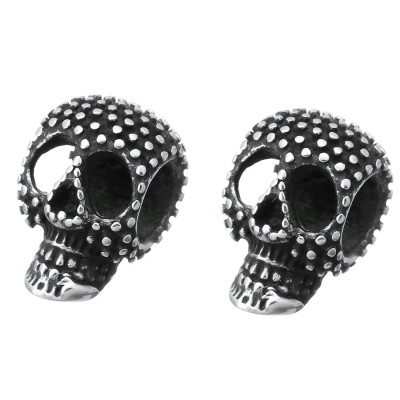 Halloween skull bead decorated with surgical steel