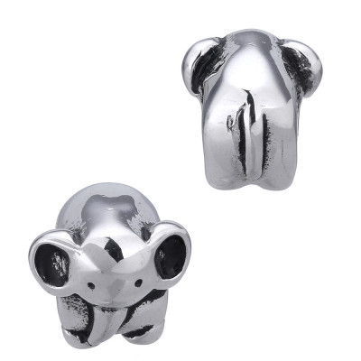 Elephant steel bead with large thread