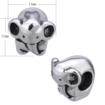 Elephant steel bead with large thread