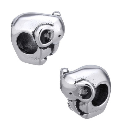 Elephant steel bead with large thread