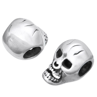 Skull bead of surgical steel