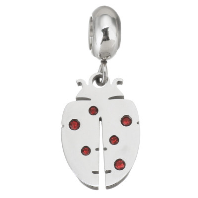 Ladybug pendant eye surgical steel