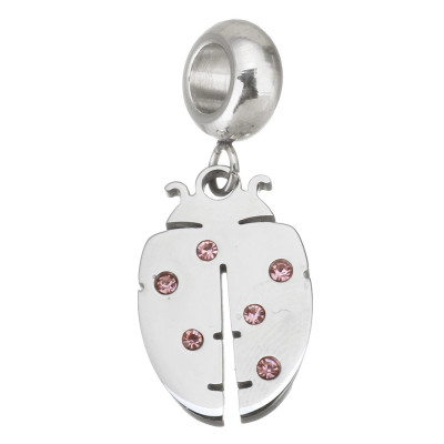 Ladybug pendant eye surgical steel