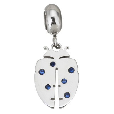 Ladybug pendant eye surgical steel