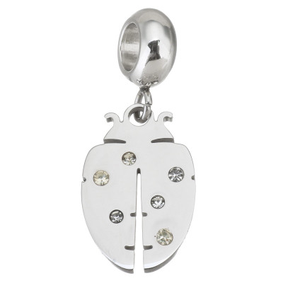 Očko přívěskem beruška 4 barevné varianty chirurgická ocel