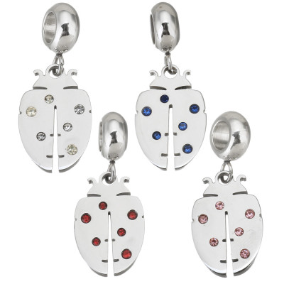 Ladybug pendant eye surgical steel