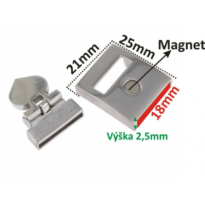 Magnetické zapínání z chirurgické oceli