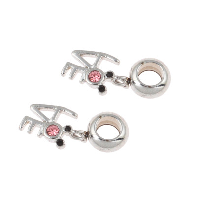 Eyelet with pendant with the inscription LOVE surgical steel