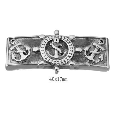 Tube with anchor and rudder on a surgical steel strap