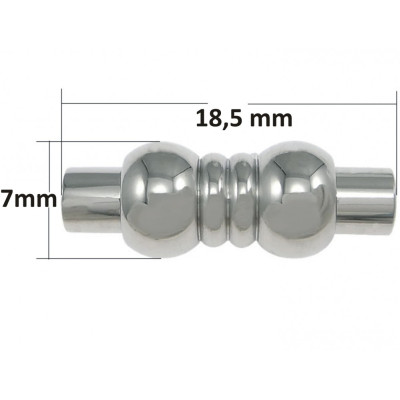 Magnetic closing of 3mm draw-through in stainless steel