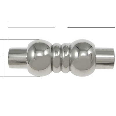 Magnetické zapínání průvlek 3mm z chirurgické oceli