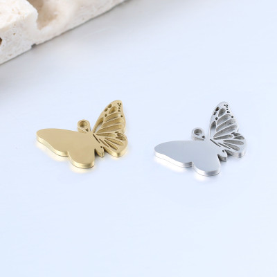 Surgical steel bow tie pendant two color variants