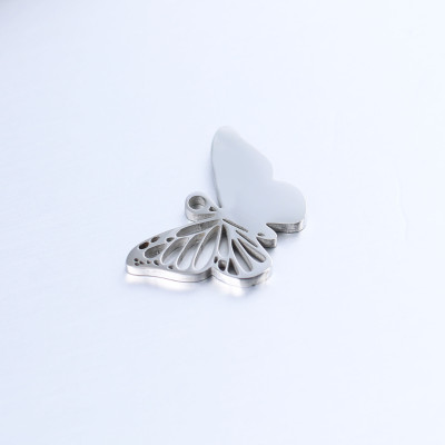 Surgical steel bow tie pendant two color variants