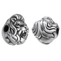 Lion head bead made of surgical steel