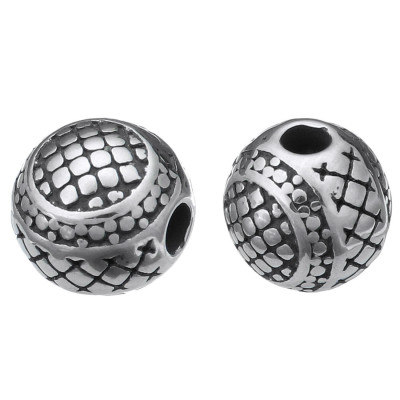Bead with ornaments surgical steel four color variants