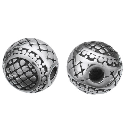 Bead with ornaments surgical steel four color variants