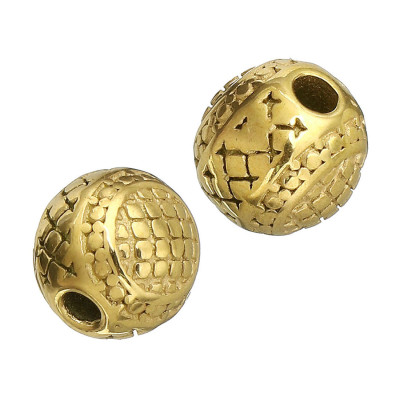 Bead with ornaments surgical steel four color variants