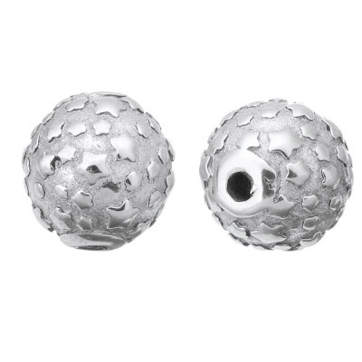 Bead with surgical steel stars