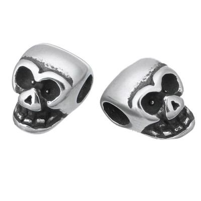 Bead miniature skull surgical steel