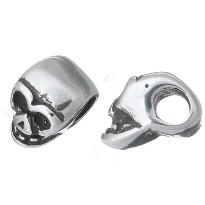 Bead miniature skull surgical steel