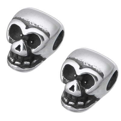 Bead miniature skull surgical steel