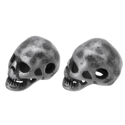 Bead charred skull surgical steel