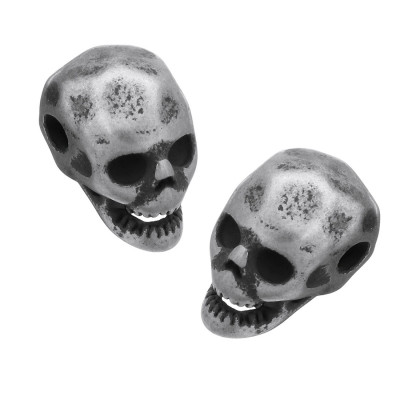 Bead charred skull surgical steel