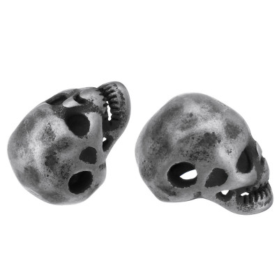 Bead charred skull surgical steel