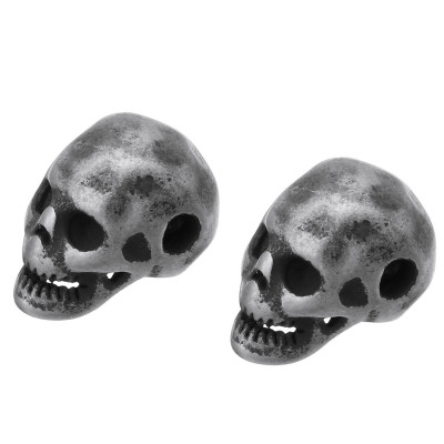 Bead charred skull surgical steel