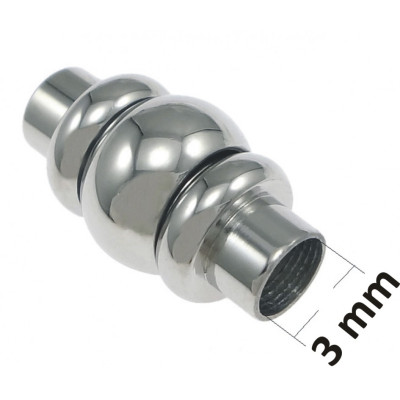 Magnetic closing of 3mm draw-through in stainless steel
