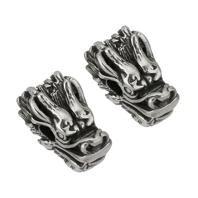 Surgical steel dragon bead