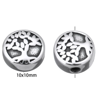 Bead tree of life surgical steel