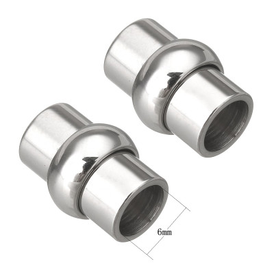 Magnetic fastening 6mm smooth polished stainless steel pulling hole