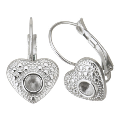 Mechanical earrings made of polished surgical steel