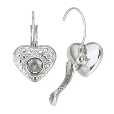 Mechanical earrings made of polished surgical steel