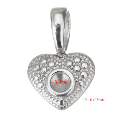Surgical steel heart pendant