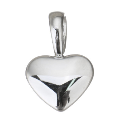 Surgical steel heart pendant