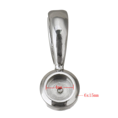 Bowl pendant with flap 4mm