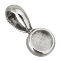 Bowl pendant with flap 6mm
Material: 316 surgical steel
Dimensions: 8 x 17mm, inner dimension of the bowl 6mm
Price for one piece