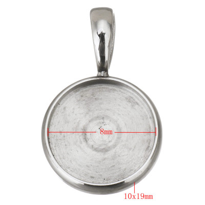 Bowl pendant with flap 8,10,12,14mm