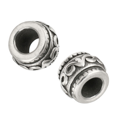 Bead with surgical steel ornaments