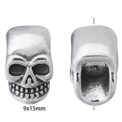 Classic shaped skull skull made of surgical steel